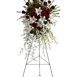 LILY AND ROSES TRIBUTE SPRAY