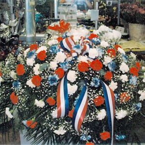 Red, White, and Blue Casket