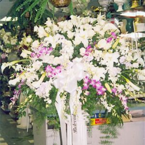 Tropical White and Purple Basket